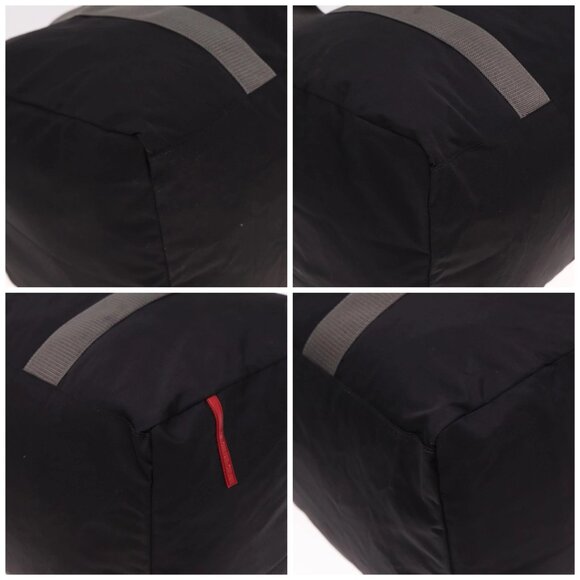 PRADA Boston Bag Nylon Black Gray Auth 76178 - Picture 15 of 16